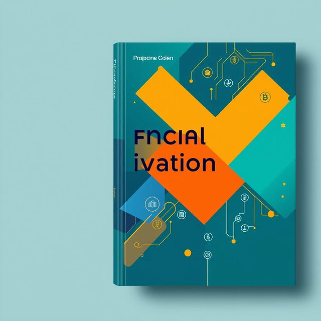 A modern book cover design for 'Financial Innovation', featuring a contemporary aesthetic that reflects the latest trends in finance