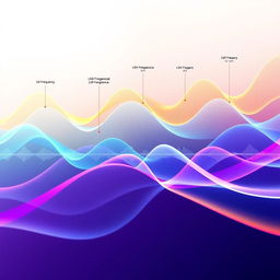 Fascinating visual representation of sound waves, depicting various frequencies in vibrant colors