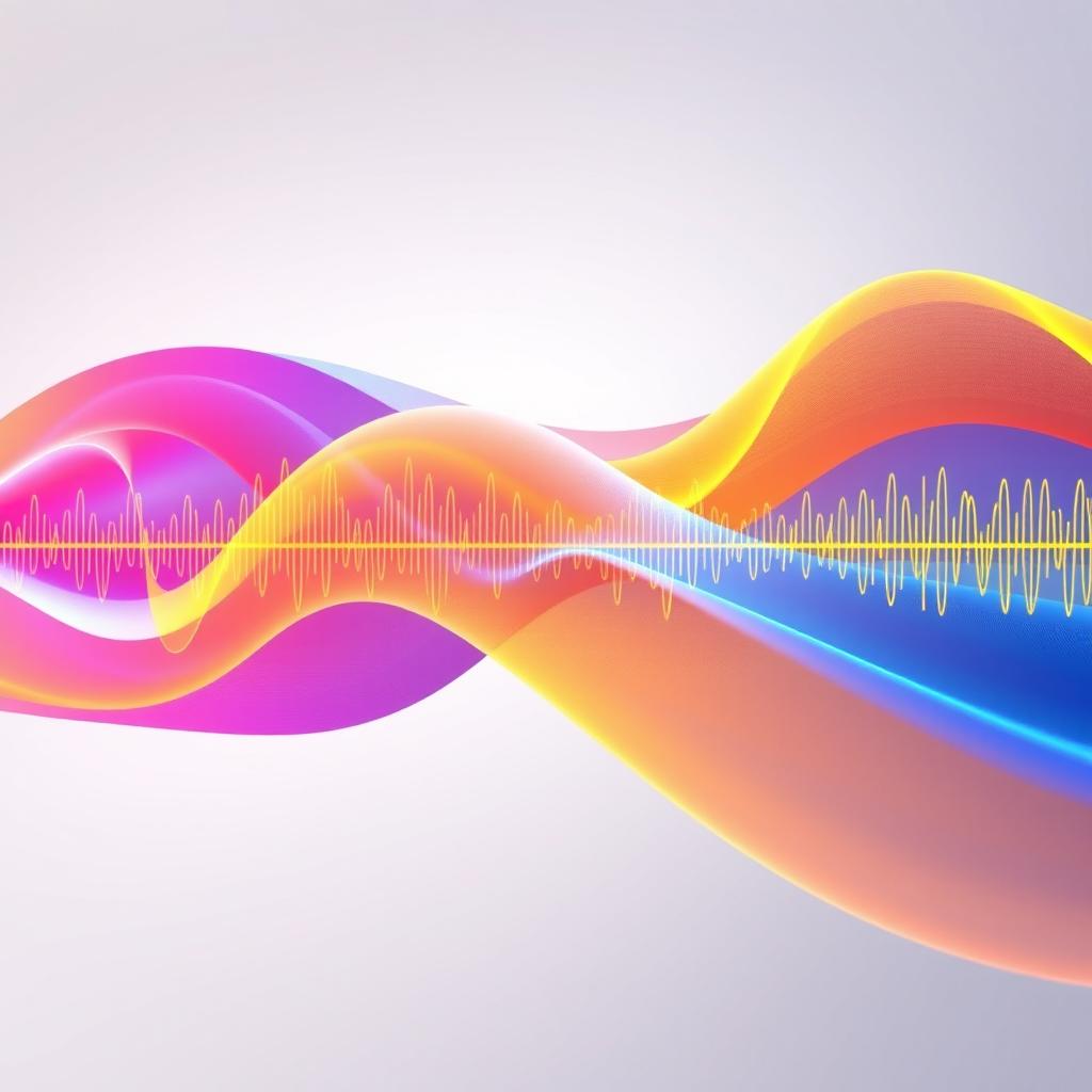 Fascinating visual representation of sound waves, depicting various frequencies in vibrant colors