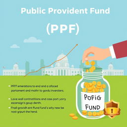 An informative graphic illustrating the concept of a Public Provident Fund (PPF)
