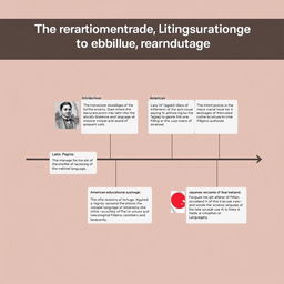 Create a digital timeline showcasing significant events in the development of the Filipino language throughout different historical periods: Indigenous, Spanish, American, and Japanese