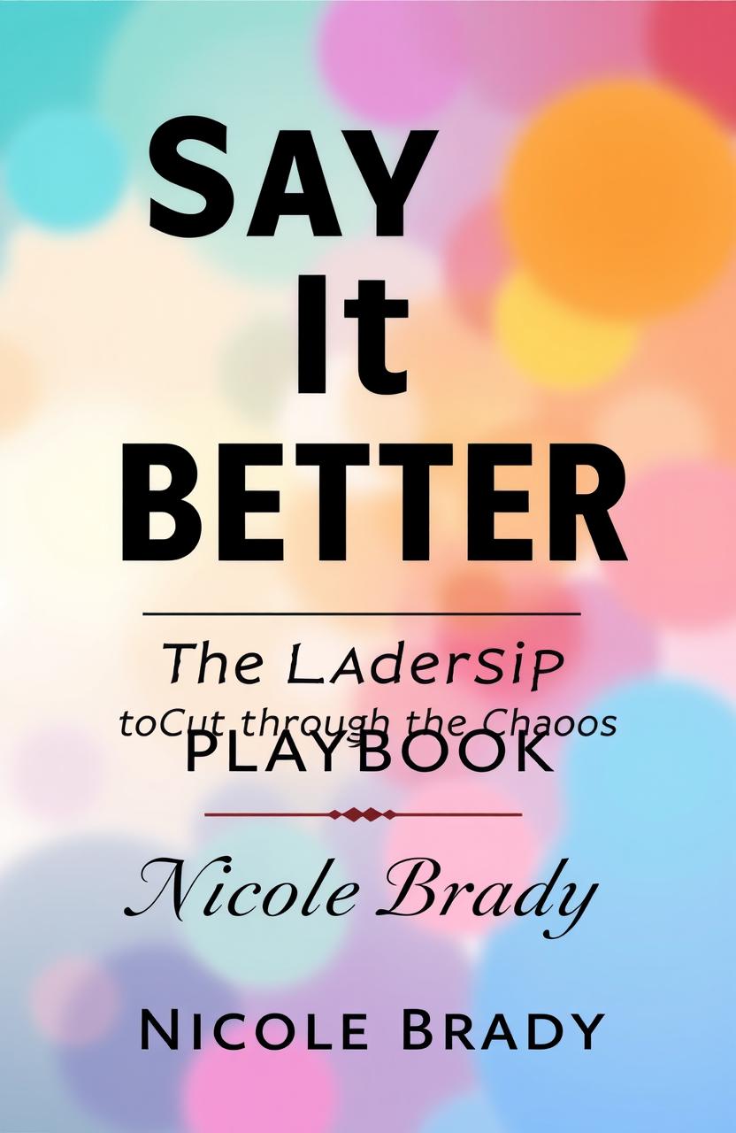 A book cover design for 'Say It Better: The Leadership Playbook