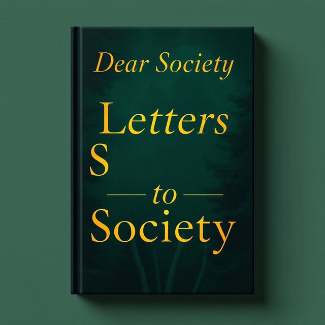 A book cover design for a book titled 'Letters to Society'