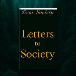 A book cover design for a book titled 'Letters to Society'