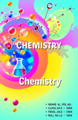 A vibrant and engaging cover page design for a Chemistry project