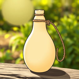 An illustration of a tecomate gourd used as a water flask, designed without any adornments