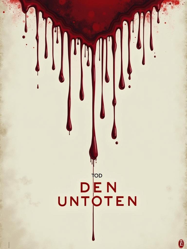A vintage horror movie poster style featuring the title 'Tod den Untoten' in bold, distressed lettering at the bottom