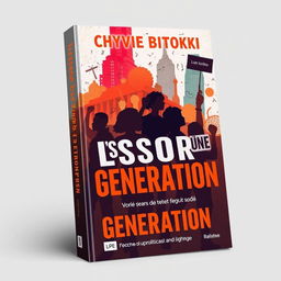 Cover design for a book titled 'L'Essor d'une Génération' by Chyvie Bitoki, focusing on political, social, and cultural themes