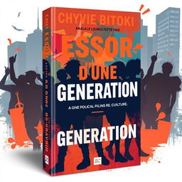 Cover design for a book titled 'L'Essor d'une Génération' by Chyvie Bitoki, focusing on political, social, and cultural themes