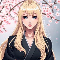 A stunning and artistic interpretation of Tsunade from Naruto, depicted in an elegant and tasteful manner