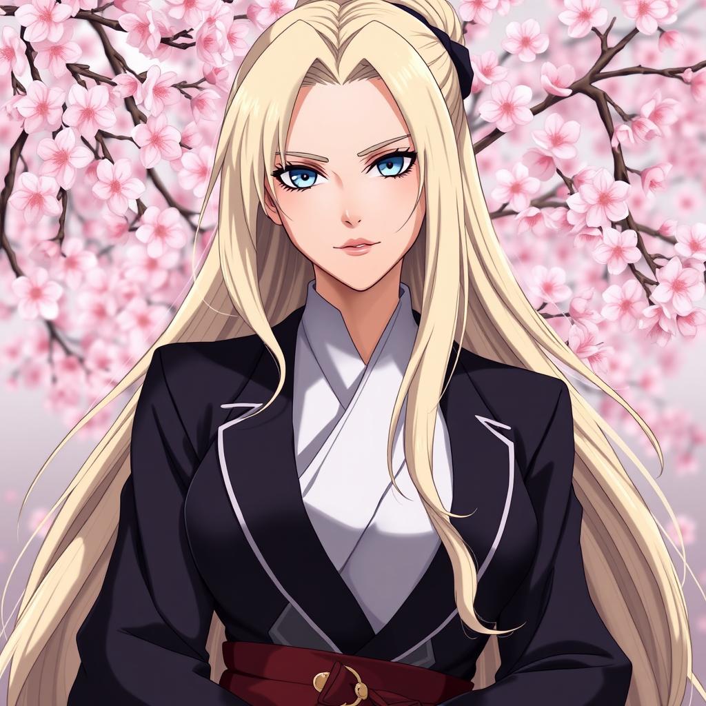 A stunning and artistic interpretation of Tsunade from Naruto, depicted in an elegant and tasteful manner