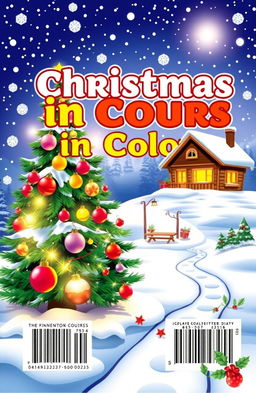 A vibrant and festive book cover design for a title "Christmas in Colors"