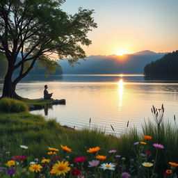 A serene landscape showcasing a peaceful environment for stress management