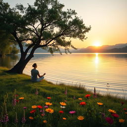 A serene landscape showcasing a peaceful environment for stress management