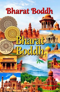 The title 'Bharat Boddh' prominently displayed at the top, with surrounding images depicting various elements of ancient India