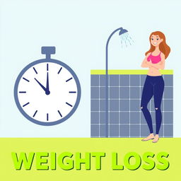 A minimalist illustration featuring a clock showing 30 minutes, symbolizing a time-efficient weight loss method