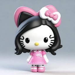 A high-quality 3D render of a unique Hello Kitty figure for an icon