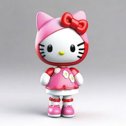 A high-quality 3D render of a unique Hello Kitty figure for an icon