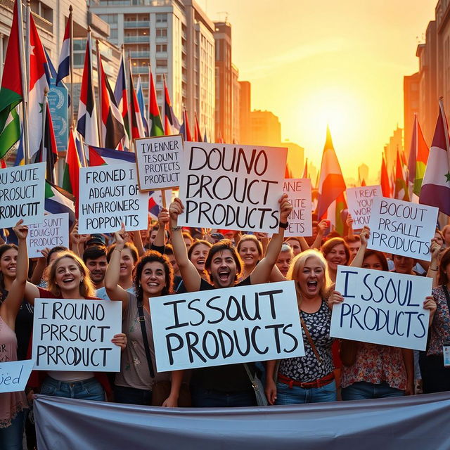 A powerful and artistic representation of a protest against Israeli products