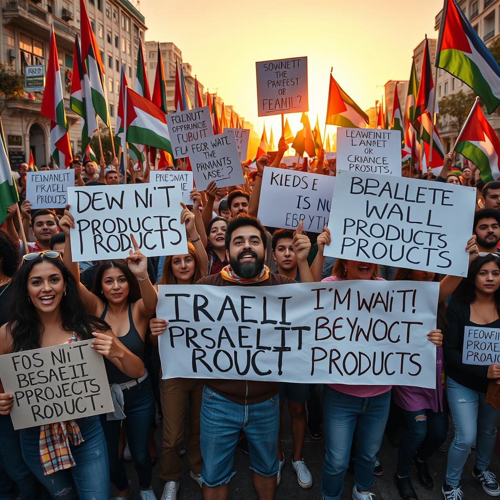 A powerful and artistic representation of a protest against Israeli products