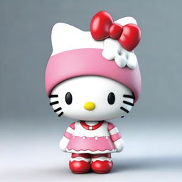 A high-quality 3D render of a unique Hello Kitty figure for an icon