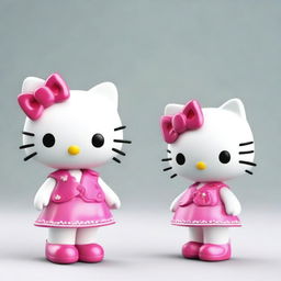 A high-quality 3D render of a unique Hello Kitty figure for an icon