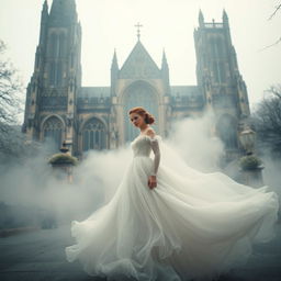 A captivating scene featuring Bristol Cathedral in the background, showcasing its stunning Gothic architecture