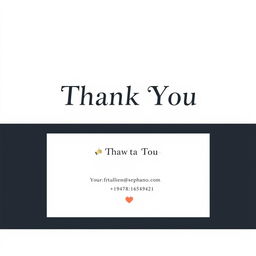 A visually appealing thank you slide for a presentation, featuring a clean and modern layout