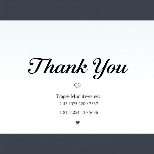 A visually appealing thank you slide for a presentation, featuring a clean and modern layout