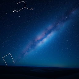 A stunning night sky filled with countless stars twinkling brightly against a deep indigo canvas