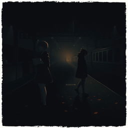 A poignant and sorrowful scene capturing the essence of a heartfelt farewell