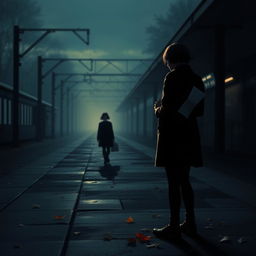 A poignant and sorrowful scene capturing the essence of a heartfelt farewell
