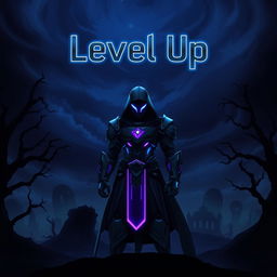 A dark-themed cover artwork for a video game titled 'Level Up'