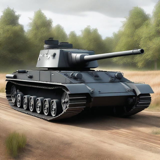 A high-quality digital art image showcasing a Panzer IV tank in a realistic style