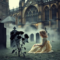 A captivating scene set at Bristol Cathedral, showcasing its majestic Gothic architecture in the background