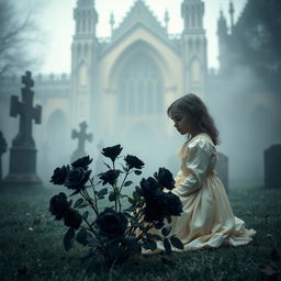 A captivating scene set at Bristol Cathedral, showcasing its majestic Gothic architecture in the background