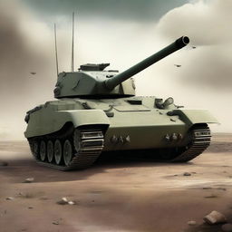 A high-quality digital art image featuring a Nashorn tank destroyer, depicted in a realistic style