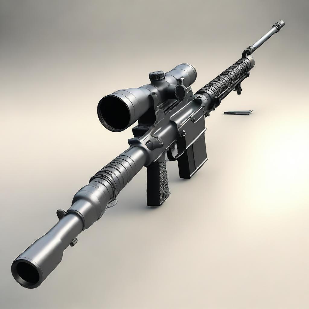 A high-quality digital art image of an anti-tank rifle, depicted in a realistic style