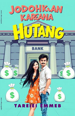 A book cover design featuring a romantic comedy theme