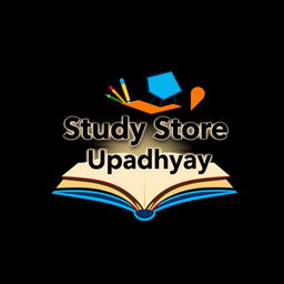 An attractive logo for a YouTube channel named 'Study Store Upadhyay'