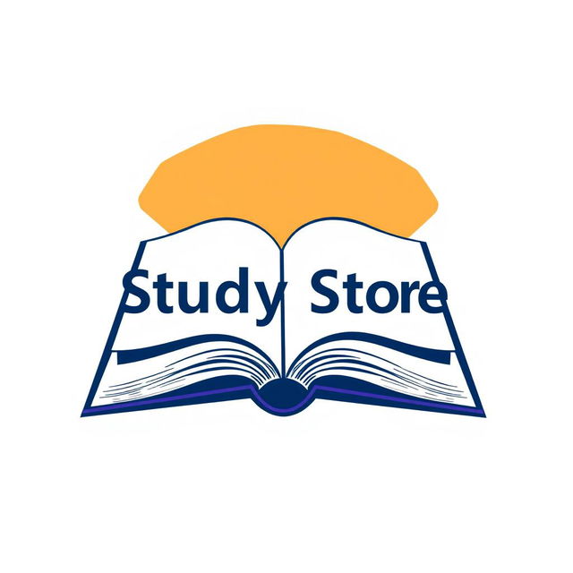 An attractive logo for a YouTube channel named 'Study Store Upadhyay'