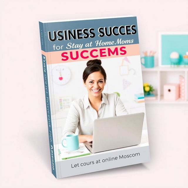 A vibrant eBook cover design for "7 Secrets to Online Business Success for Stay at Home Moms"