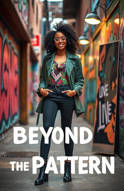 An artistic representation of the themes in the book 'Beyond the Pattern' which revolves around fashion, love, and self-acceptance