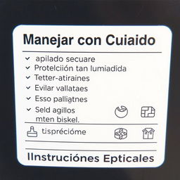 A well-designed care label featuring clear and concise recommendations for handling and storage