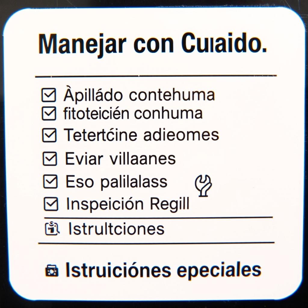 A well-designed care label featuring clear and concise recommendations for handling and storage