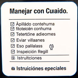 A well-designed care label featuring clear and concise recommendations for handling and storage