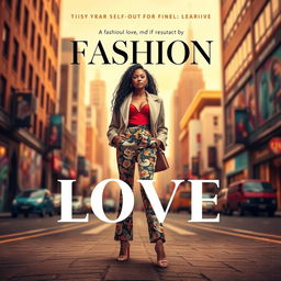 A captivating book cover design for a title centered on fashion, love, and self-acceptance