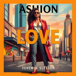 A captivating book cover design for a title centered on fashion, love, and self-acceptance