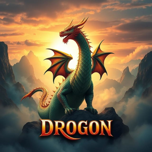 A captivating channel cover for 'DROGON', featuring an epic and powerful dragon at its center