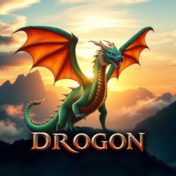 A captivating channel cover for 'DROGON', featuring an epic and powerful dragon at its center